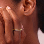 Luxuriant - Lab Grown Diamond (SI/G-H) 7 Stone Band Ring in 18K Vermeil Yellow Gold Plated Sterling Silver 0.25 Ct._8380529_1