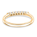 Luxuriant - Lab Grown Diamond (SI/G-H) 7 Stone Band Ring in 18K Vermeil Yellow Gold Plated Sterling Silver 0.25 Ct._8380529_8