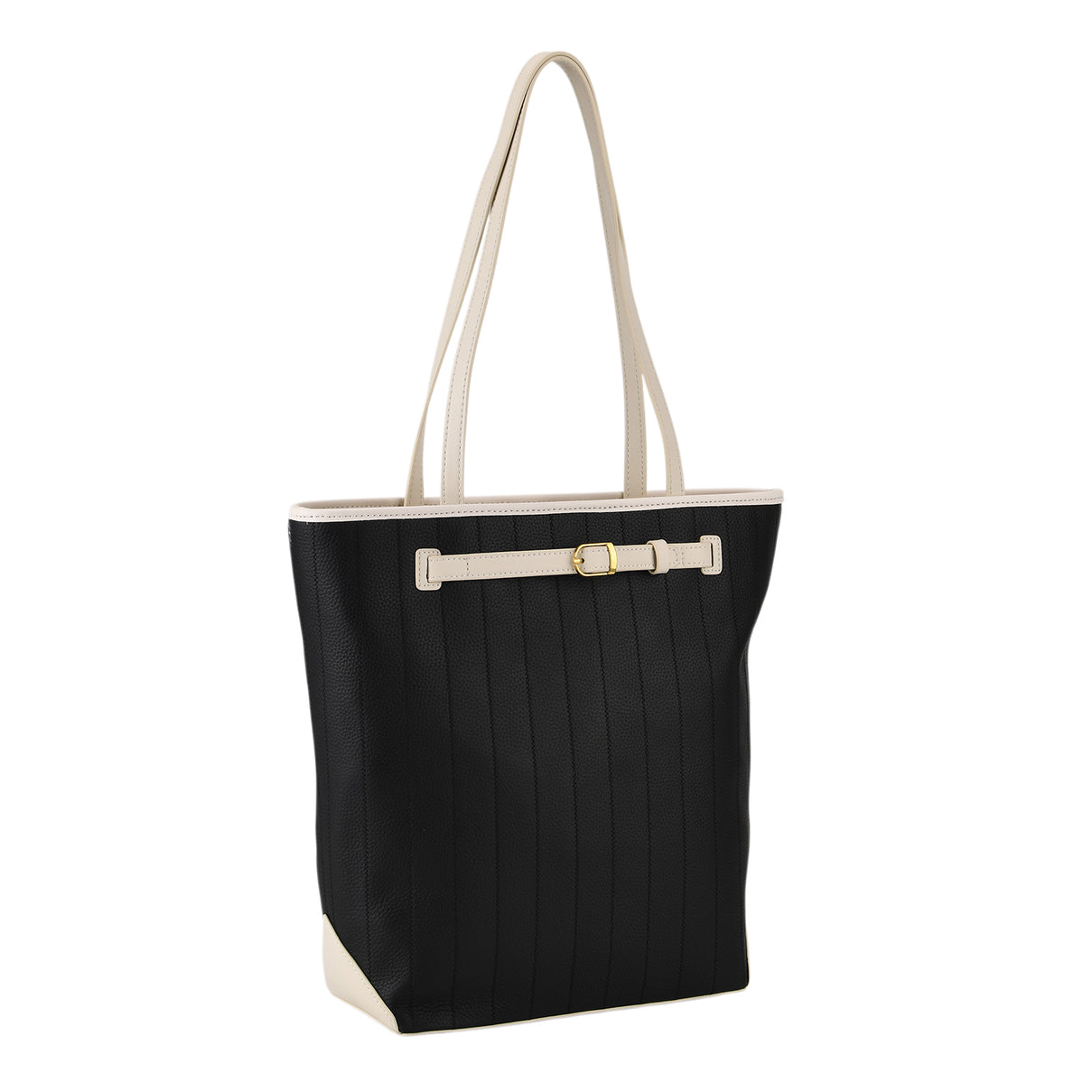 Genuine Leather Tote Bag with Handle Drop (27cm) - Black 8380637 4