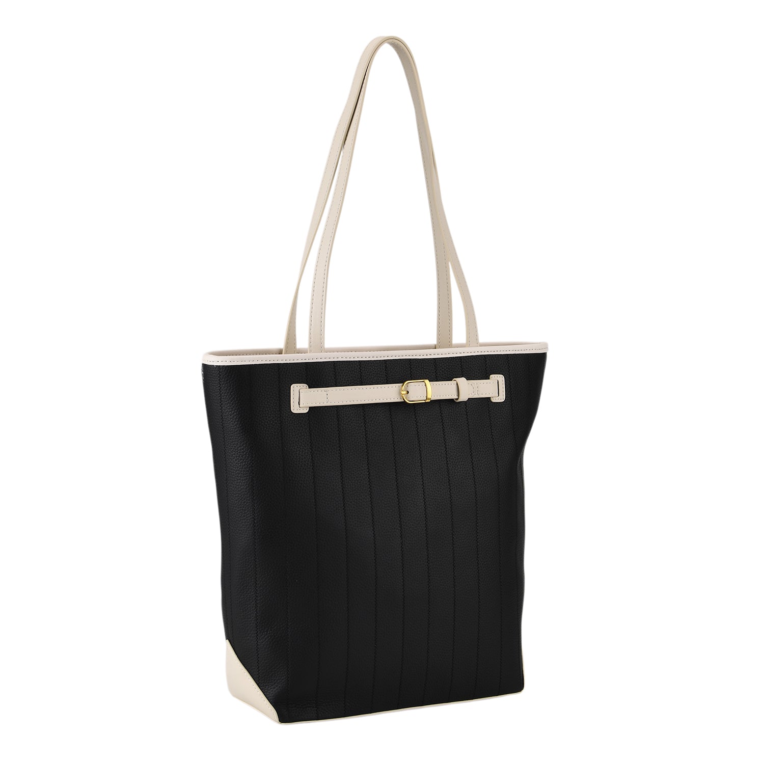 Genuine Leather Tote Bag with Handle Drop (27cm) - Black 8380637 4