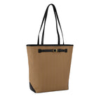 Genuine Leather Tote Bag with Handle Drop (27cm) - Khaki_8380638_7