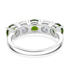 D'Joy Natural Chrome Diopside & Moissanite 5 Stone Ring in Rhodium Overlay Sterling Silver 2.45 Ct._8380708_4