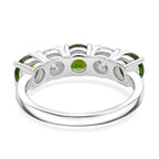 D'Joy Natural Chrome Diopside & Moissanite 5 Stone Ring in Rhodium Overlay Sterling Silver 2.45 Ct._8380709_4