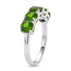 D'Joy Natural Chrome Diopside 5 Stone Ring in Rhodium Overlay Sterling Silver 2.75 Ct._8380723_3