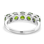 D'Joy Natural Chrome Diopside 5 Stone Ring in Rhodium Overlay Sterling Silver 2.75 Ct._8380723_4