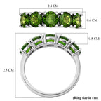 D'Joy Natural Chrome Diopside 5 Stone Ring in Rhodium Overlay Sterling Silver 2.75 Ct._8380723_5