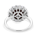 D'Joy Australian Boulder Opal & Moissanite Halo Ring in Rhodium Overlay Sterling Silver 3.40 Ct._8380734_4