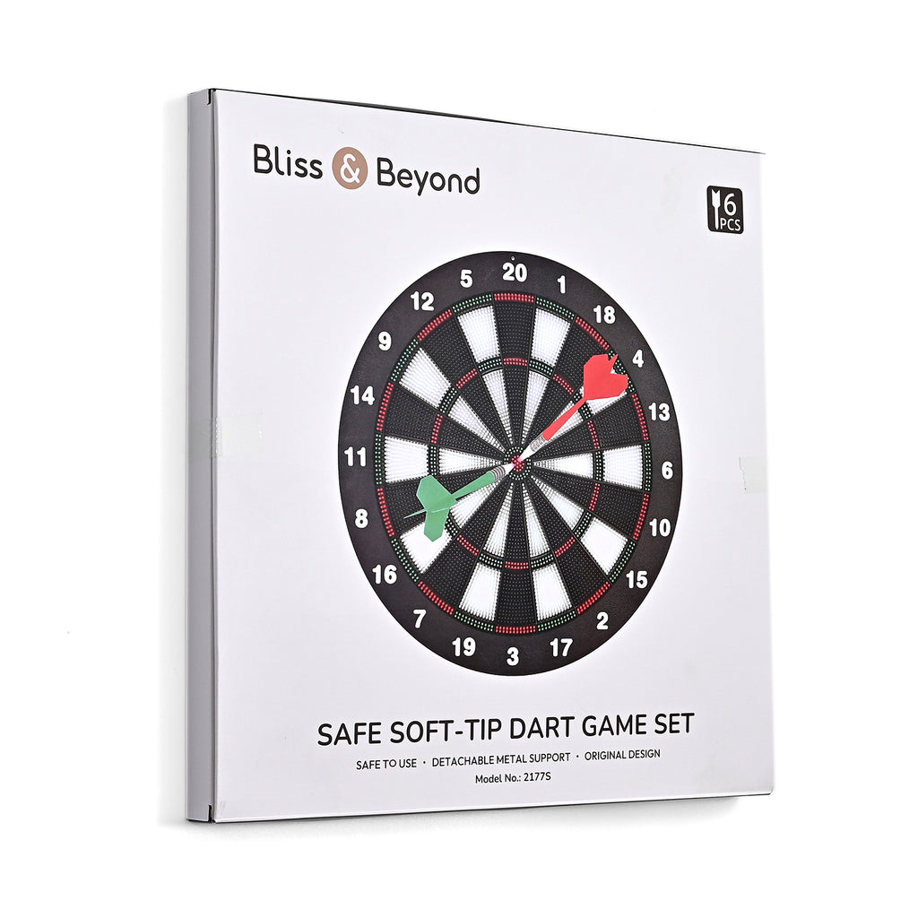 Family Safety Soft Tip Dartboard Set with Support Stand & 6 Darts (42 x 42cm)_8380931_6