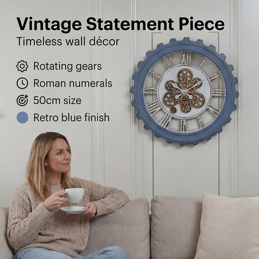 Clock (Size - One Size) - Blue & Black