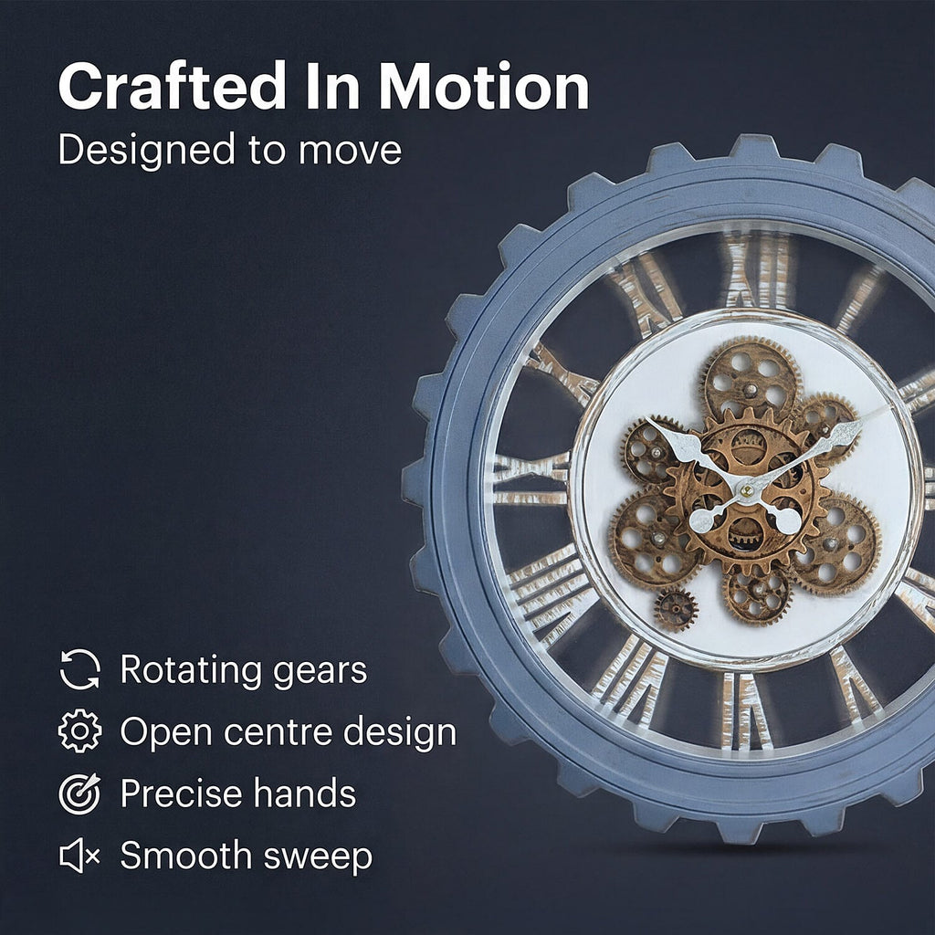 Clock (Size - One Size) - Blue & Black