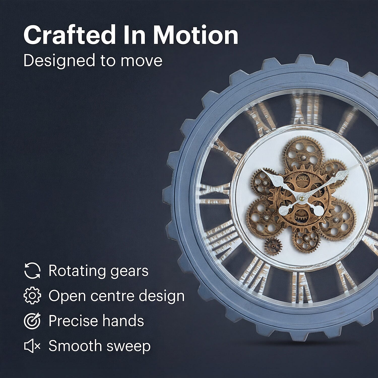 Clock (Size - One Size) - Blue &amp; Black 8381123 3
