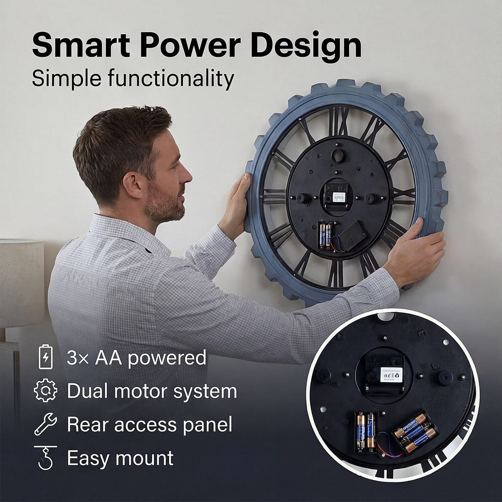Clock (Size - One Size) - Blue & Black