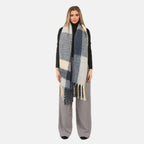 BRAND NEW LAUNCH - Heat Machine Checkered Scarf - Navy & White_8411634