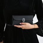 Genuine Leather RFID Protected Slimline Clutch - Black_8411737_3