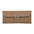 Genuine Leather RFID Protected Slimline Clutch - Taupe_8411738