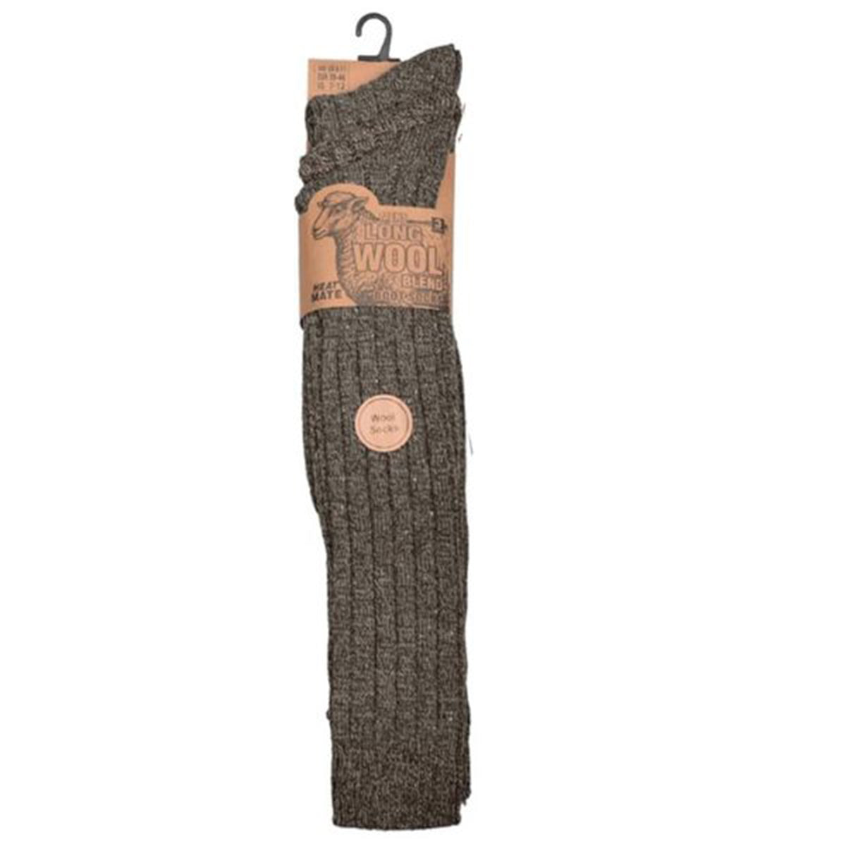 HeatMate Pack of 3 Mens Wool Blend Boot Socks (Fits 6-11) - Olive &amp; Multicolour 8411749 0