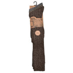 HeatMate Pack of 3 Mens Wool Blend Boot Socks (Fits 6-11) - Brown & Multicolor_8411753