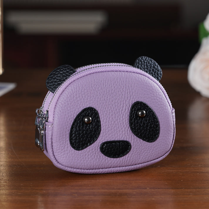 Genuine Leather Panda Pattern Wallet - Yellow 8411772 2