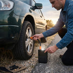 Portable Smart Air Pump - 4000mAh Rechargeable Tyre Inflator, 150 PSI Cordless Electric Pump with Power Bank Function - Black_8411811_1