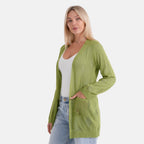 La Marey Womens Classic Midi Length Open Front Cardigan (Size - S/M, 8 to 14) - Apple Green_8411917_3