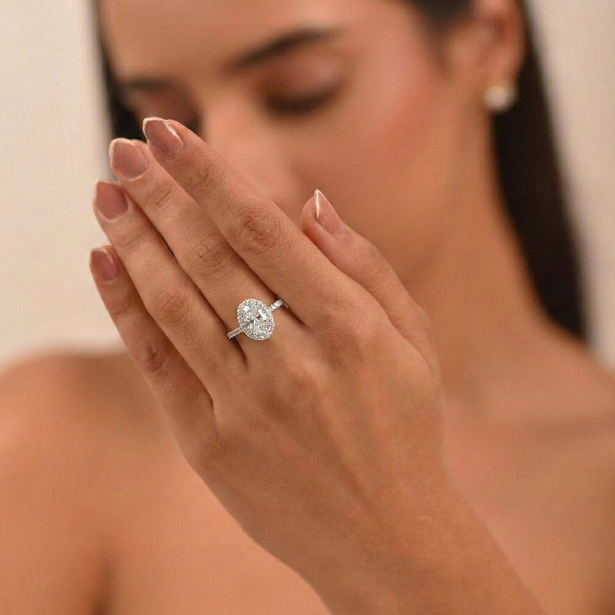 LUXURIANT 4.75 Ct. Lab Grown Diamond Halo Ring in 950 Platinum SGL Certified (VS-EF) 8411943 3