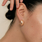 9K Yellow Gold Chunky Hoop Earring with French Clip, Gold Wt 2.00 Gms_8411988_1