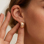9K Yellow Gold Chunky Hoop Earring with French Clip, Gold Wt 2.00 Gms_8411988_2