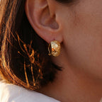 9K Yellow Gold Chunky Hoop Earring with French Clip, Gold Wt 2.00 Gms_8411988_3