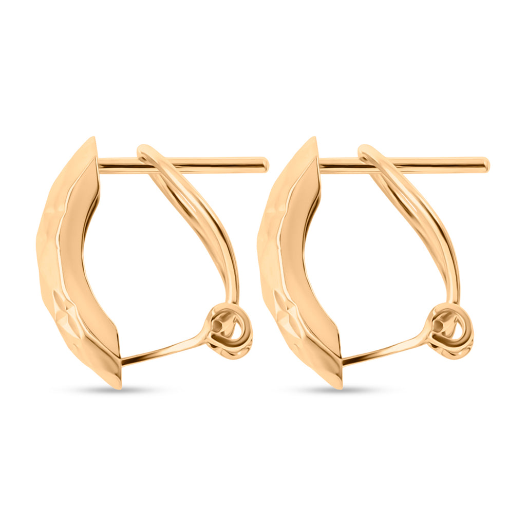 9K Yellow Gold Chunky Hoop Earring with French Clip, Gold Wt 2.00 Gms_8411988_5