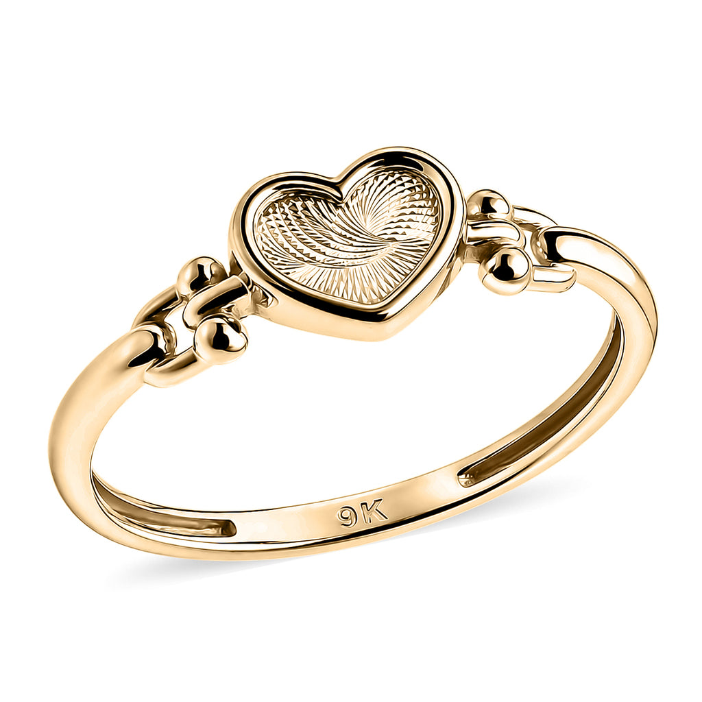 Close Out Deal- Royal Bali 9K Yellow Gold Heart Ring_8412112