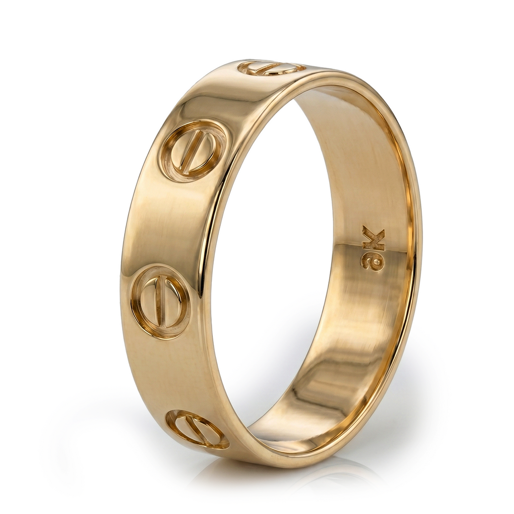 Royal Bali Collection - Designer Inspired- 9K Yellow Gold Screw Band Ring_8412121_6