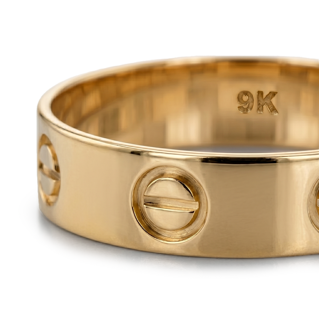 Royal Bali Collection - Designer Inspired- 9K Yellow Gold Screw Band Ring_8412122_4