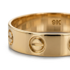 Royal Bali Collection - Designer Inspired- 9K Yellow Gold Screw Band Ring_8412122_4