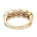 D'Joy Rhodolite Garnet 5 Stone Ring in Yellow Gold Plated Sterling Silver 2.27 Ct._8412179_4