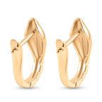 Royal Bali Collection - 9K Yellow Gold Hoop Earring with Clasp_8412220_5