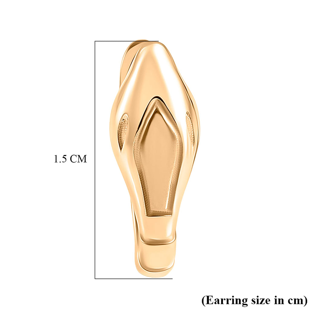 Royal Bali Collection - 9K Yellow Gold Hoop Earring with Clasp_8412220_6