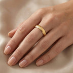 Designer Closeout - 9K Yellow Gold Diamond Cut Band Ring_8412248_2