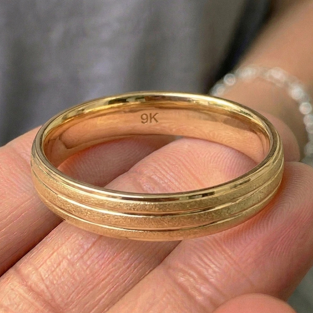 Designer Inspired- 9K Yellow Gold Band Ring_8412258_4