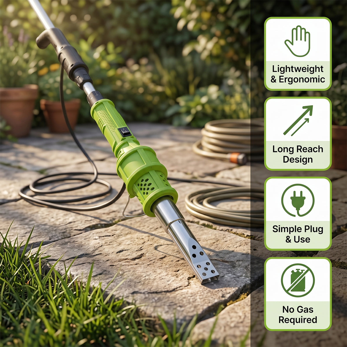 Livmore Electric Weed Burner with 2 Heat Settings (2000W) - Green V32520578 4