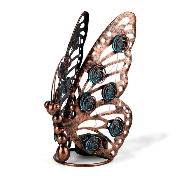LIVMORE Solar Powered LED Butterfly for Outdoor Lighting - Bronze 8412685 1