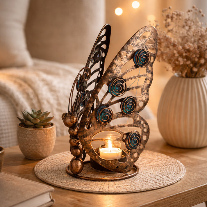 LIVMORE Solar Powered LED Butterfly for Outdoor Lighting - Bronze 8412685 2