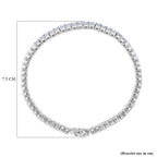 D'Joy Royal Asscher Cut Moissanite Tennis Bracelet (Size - 8) in Rhodium Overlay Sterling Silver 9.30 Ct, Silver Wt. 10.50 Gms_8412761_4