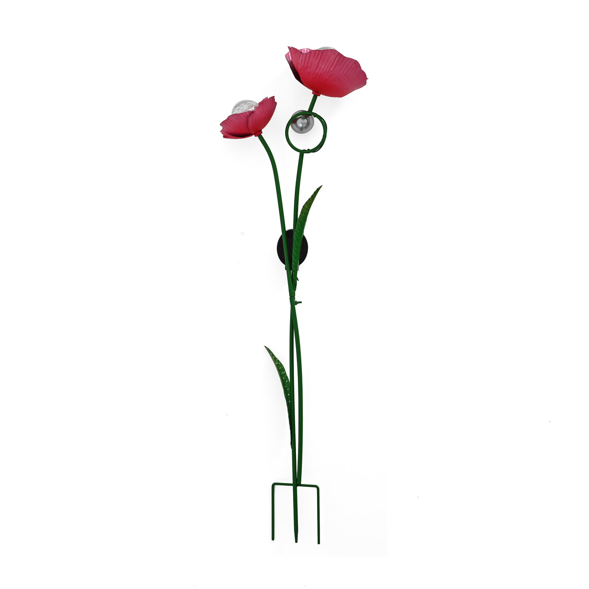 LIVMORE Solar Flower Garden Stake (91cm) - Pink &amp; Green V32534526 0