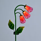 LIVMORE Solar Glass Foxglove Flower Garden Stake (87cm) - Pink & Green_8412806_6