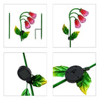 LIVMORE Solar Glass Foxglove Flower Garden Stake (87cm) - Pink & Green_8412806_7