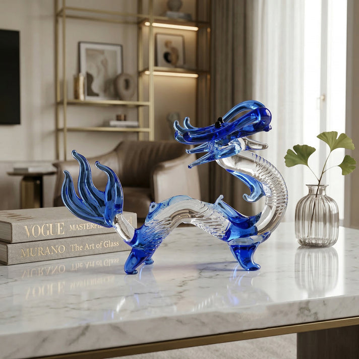 Livmore Dragon Glass Decor - Blue 8412888 2