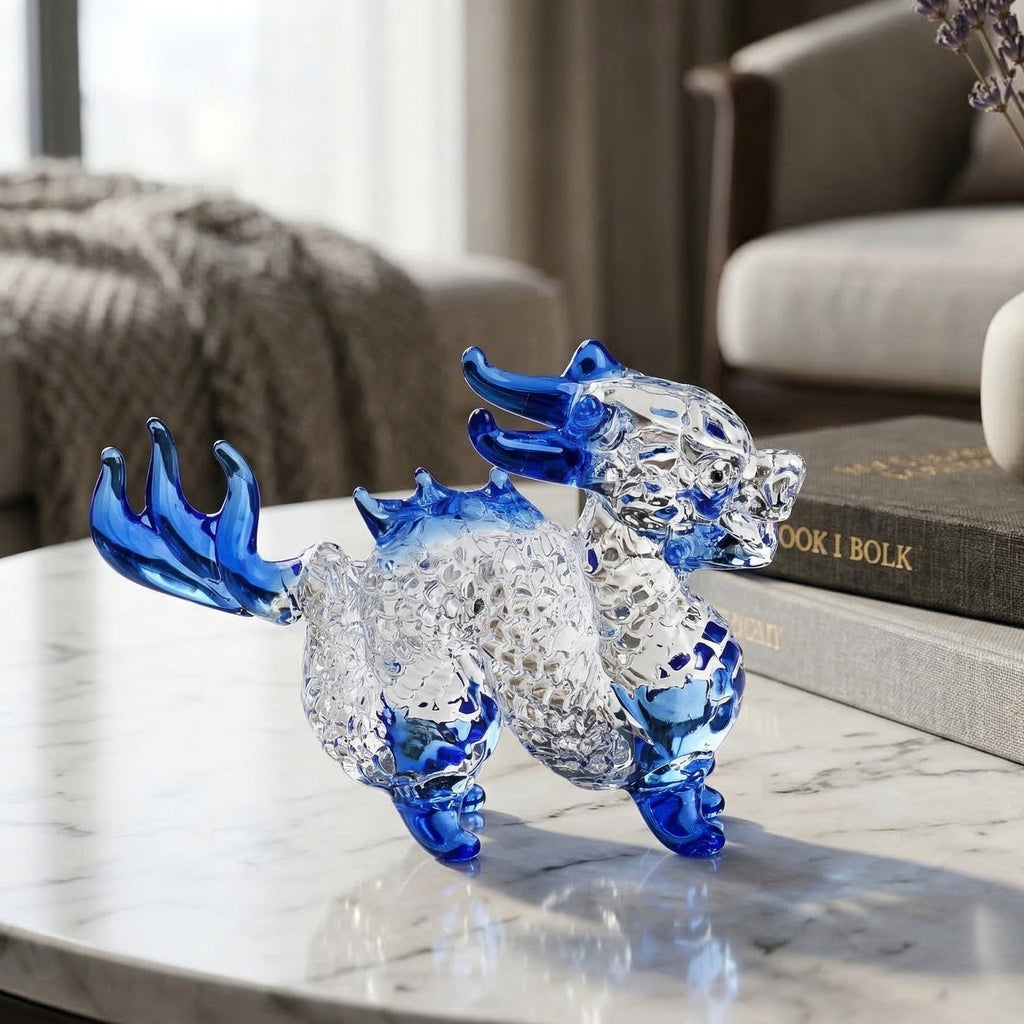 Livmore Chinese Dragon Glass Decor - Blue_8412907_1