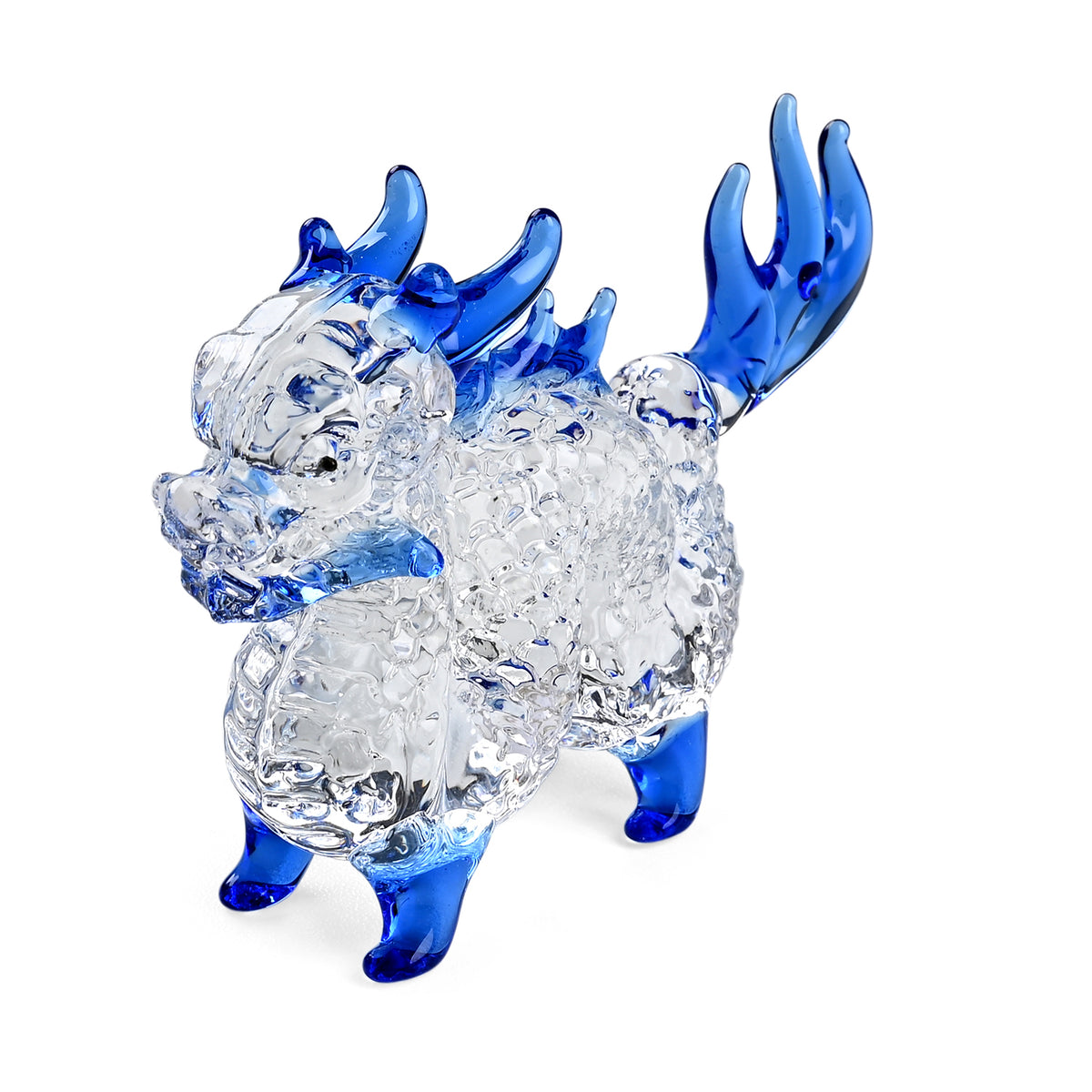 Livmore Chinese Dragon Glass Decor - Blue V32520376 3