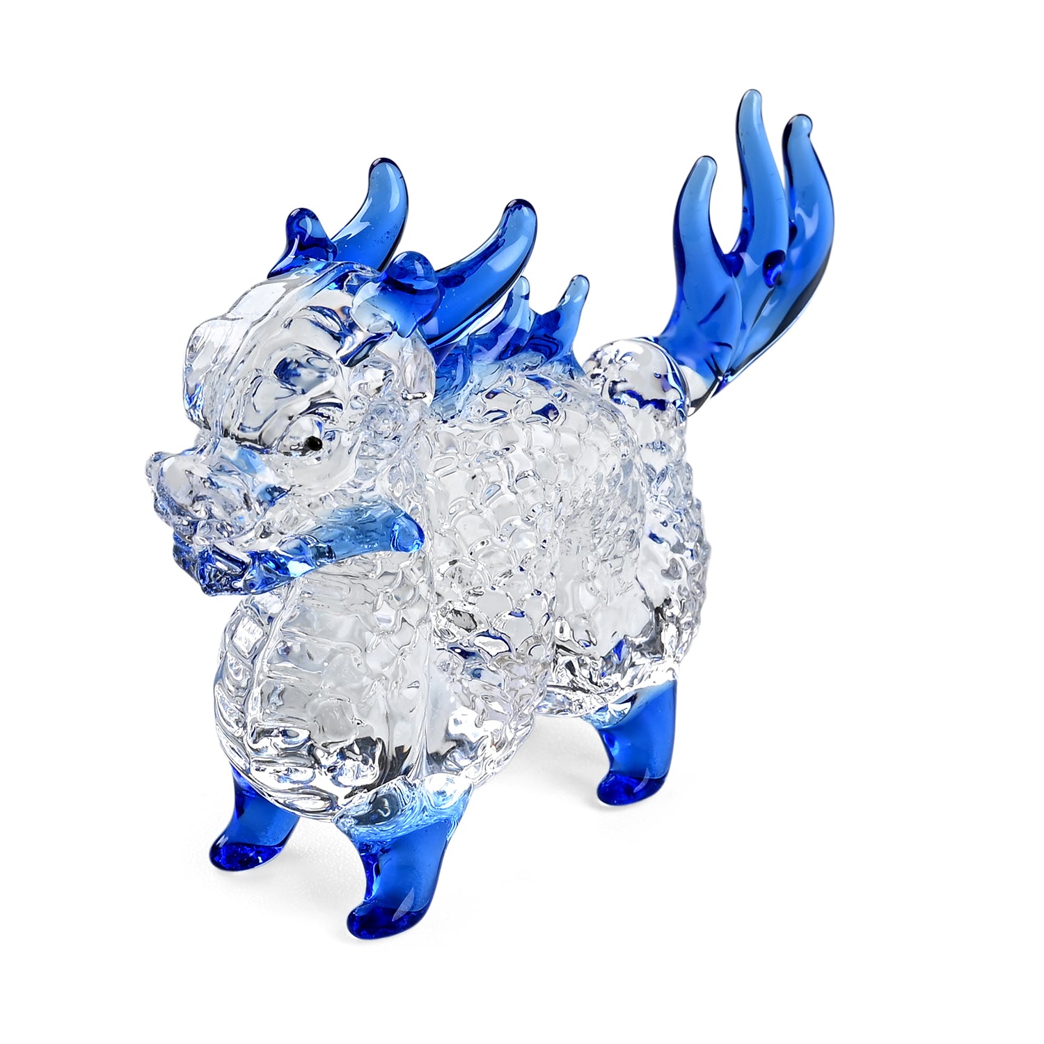 Livmore Chinese Dragon Glass Decor - Blue V32520376 3
