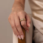 Luxuriant Lab Grown Diamond Ring in 22K Vermeil Yellow Gold Plated Sterling Silver, Silver Wt. 12.07 Gms_8413260_2